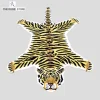 Tiger Rug Play Mat For Children Handmade Cotton Backing 3x5 feet Wool Carpet