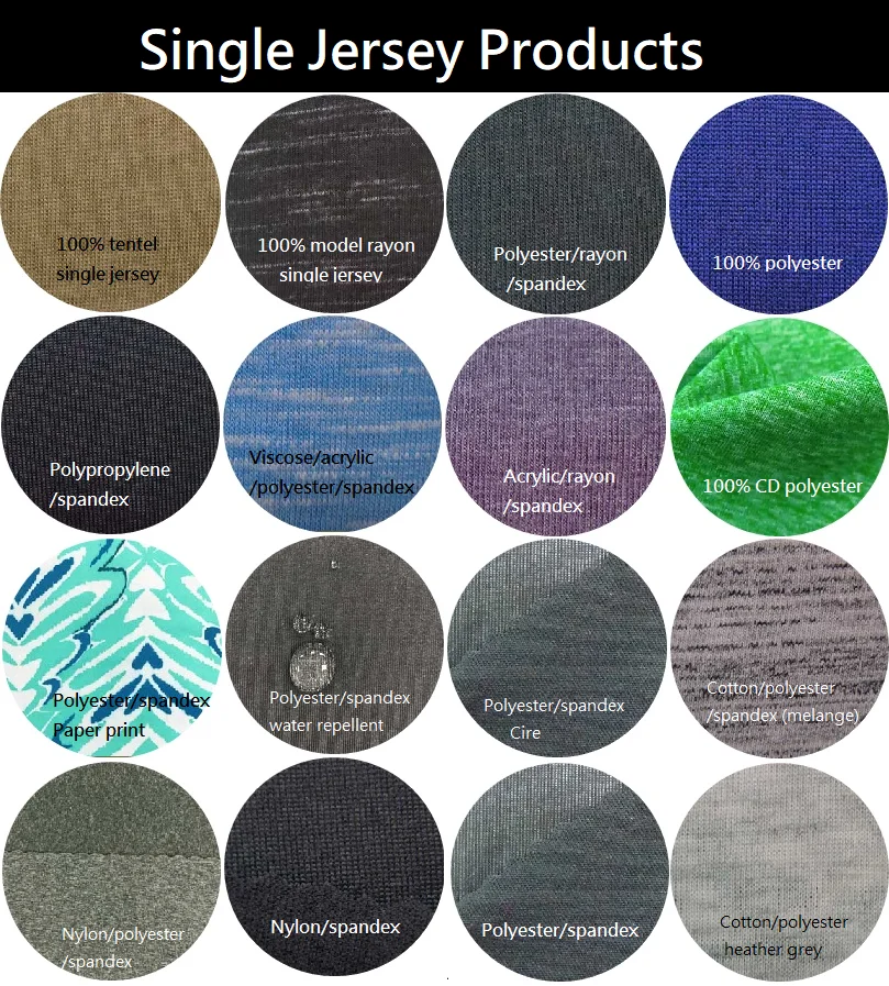 types of jersey knit fabric