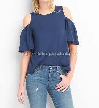 cold shoulder fitted tops