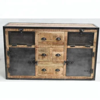 Industrial Vintage Urban Loft Wooden Metal Room Cabinet Buy