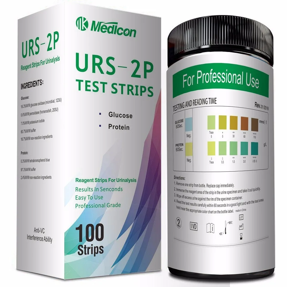 Hot Sell Urine Test Strips For Glucose And Protein Test Strips Urs2p