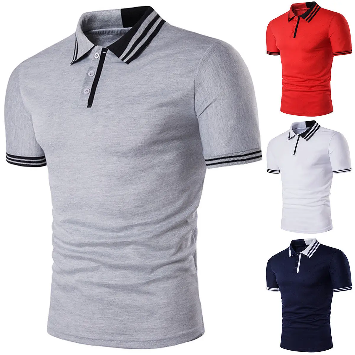 Stylish Slim Fit Short Sleeve Polo Shirt Mens - Buy Mens Formal Short ...