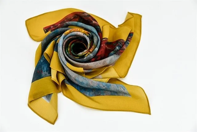 custom printed silk scarves pure silk twill scarf