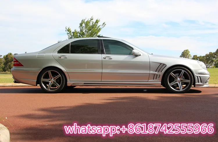 S-class W220 Body Kit With Front Bumper Fender Ducts Side Skirts And ...