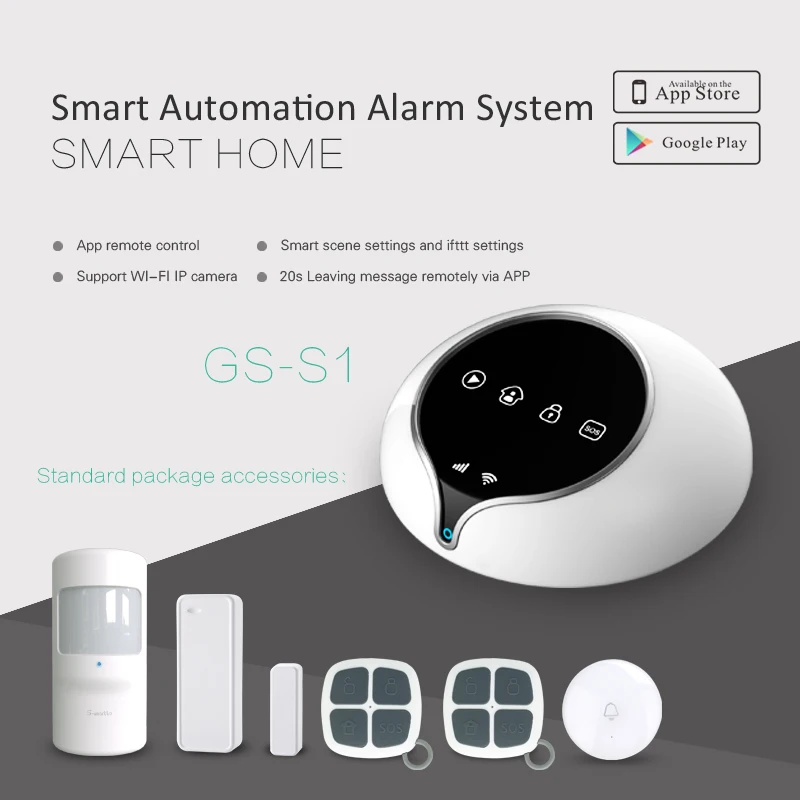 Smart Home System GS-G90B PLUS Work With Amazon Alexa Echo Dot - ANKUX.COM