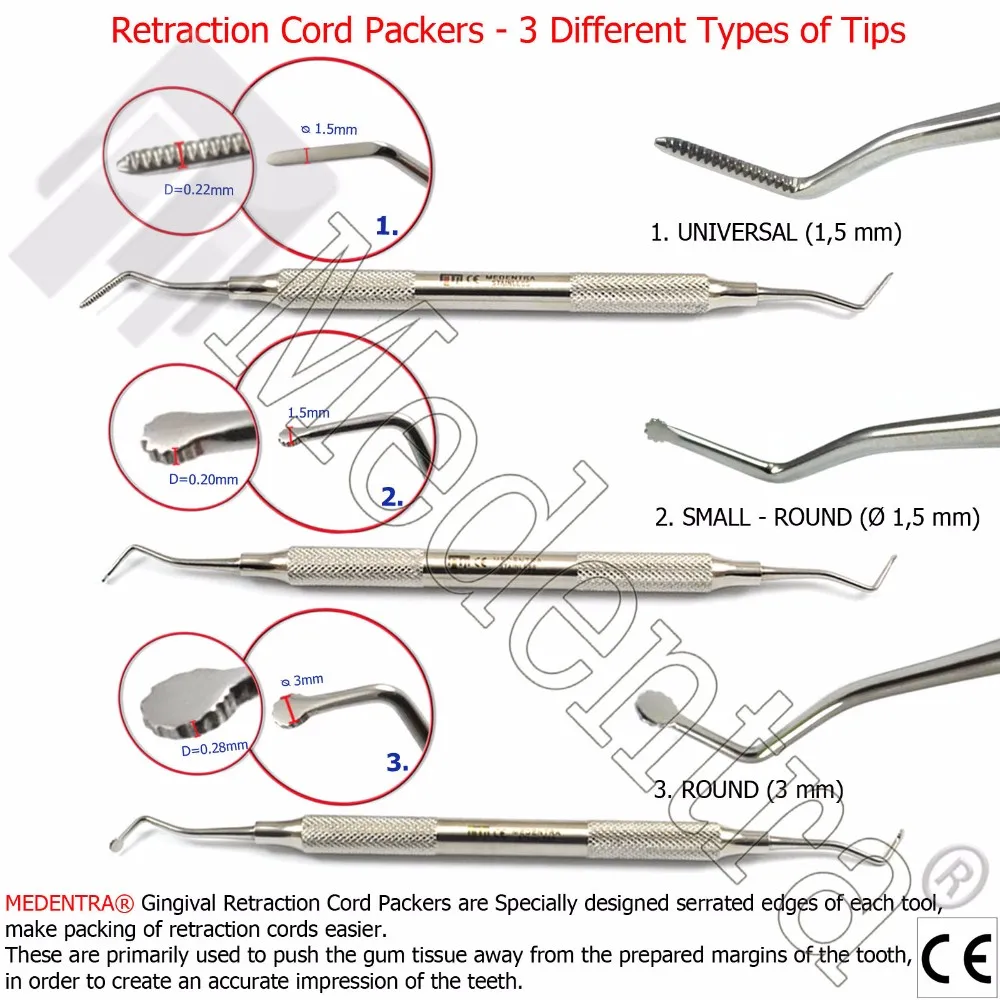 Retraction Cord Packers Cord Endo Gingival Placement Packing Tool Buy