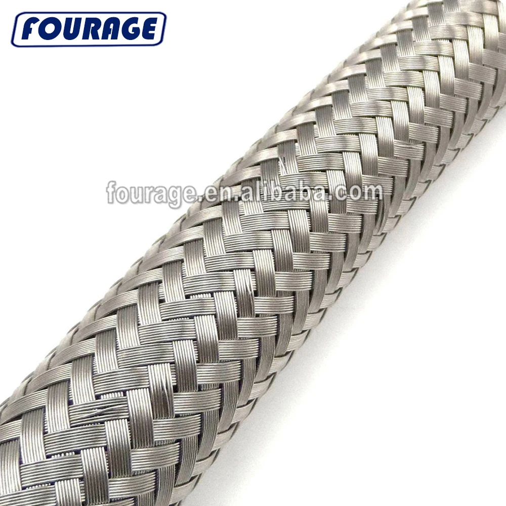 Stainless Steel Braided Cpe Nbr Fuel Line Hose An4 An6 An8 An10 An12 An16 An20 For E85 Oil 0687