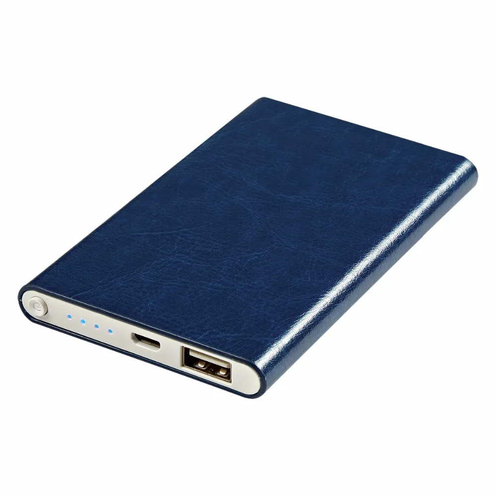 Leatherette Slim Power Bank  with your logo USA Made