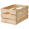 Pine Wooden Storage Crate with Two Handle for Wine