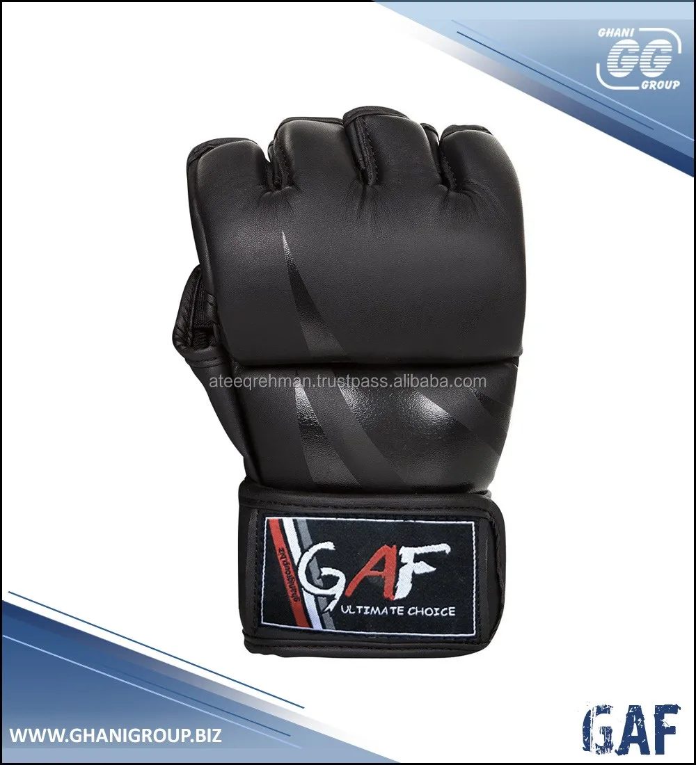 High Quality Mma Custom Professional Ufc Half Finger Pu Grappling