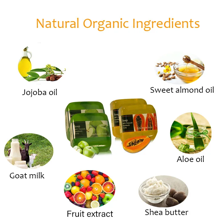 natural complexion Fruity aroma soap bar with moisturizing formula and olive oil