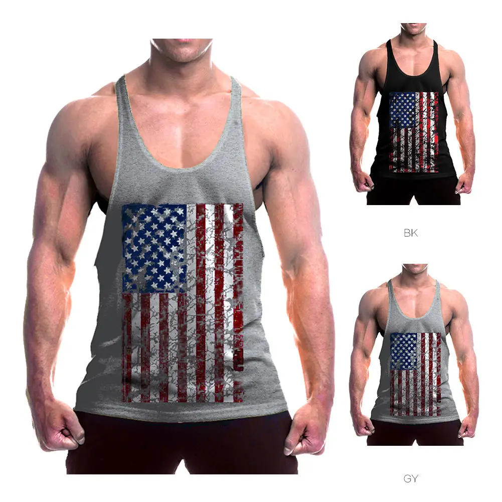 Men America Flag Athletic Tank Top For Gym Exercise Fitness Arrival ...