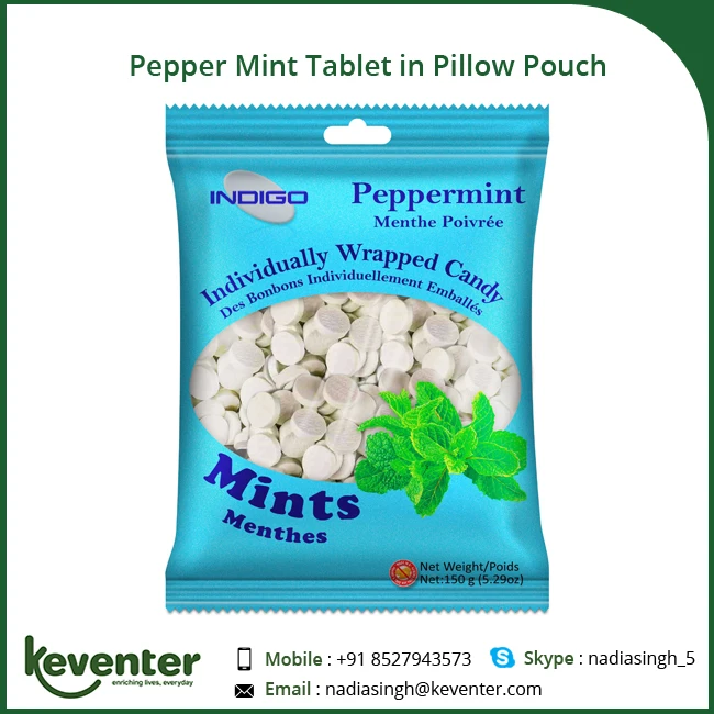 high demanded pepper mint tablet in pillow pouch