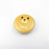 Most beautiful Small PU Leather Pocket Mirror cute bear print customized travel compact mirror