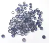 Small size stones natural iolite gemstone round rose cut flat back cabochon