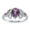 Women's Celtic Sterling Silver Knot Gemstone Ring