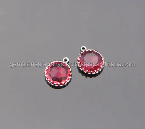 Jewelry Supplies, Silver Glass Pendant,