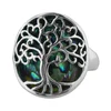 Tree of Life Ring with Abalone