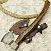 Damascus Steel Hand Forged Straight Wood Handle Axe DT-18-SK546