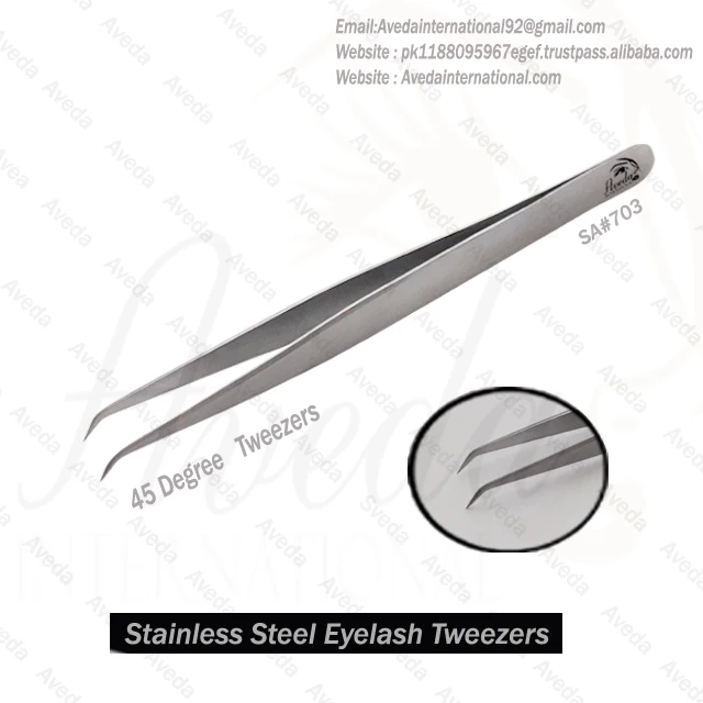 New Latest Design Russian Volume Tweezers Stainless Steel Pointed Tip