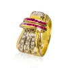 14K White Gold French Model 40's Century Ruby Gemstone Ring Total 1.06 Carat
