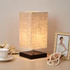 Factory Wholesale Nordic Simple Modern Fabric wooden Night Lights Portable Bedside Study Reading Light Hotel Deco Table Lamp
