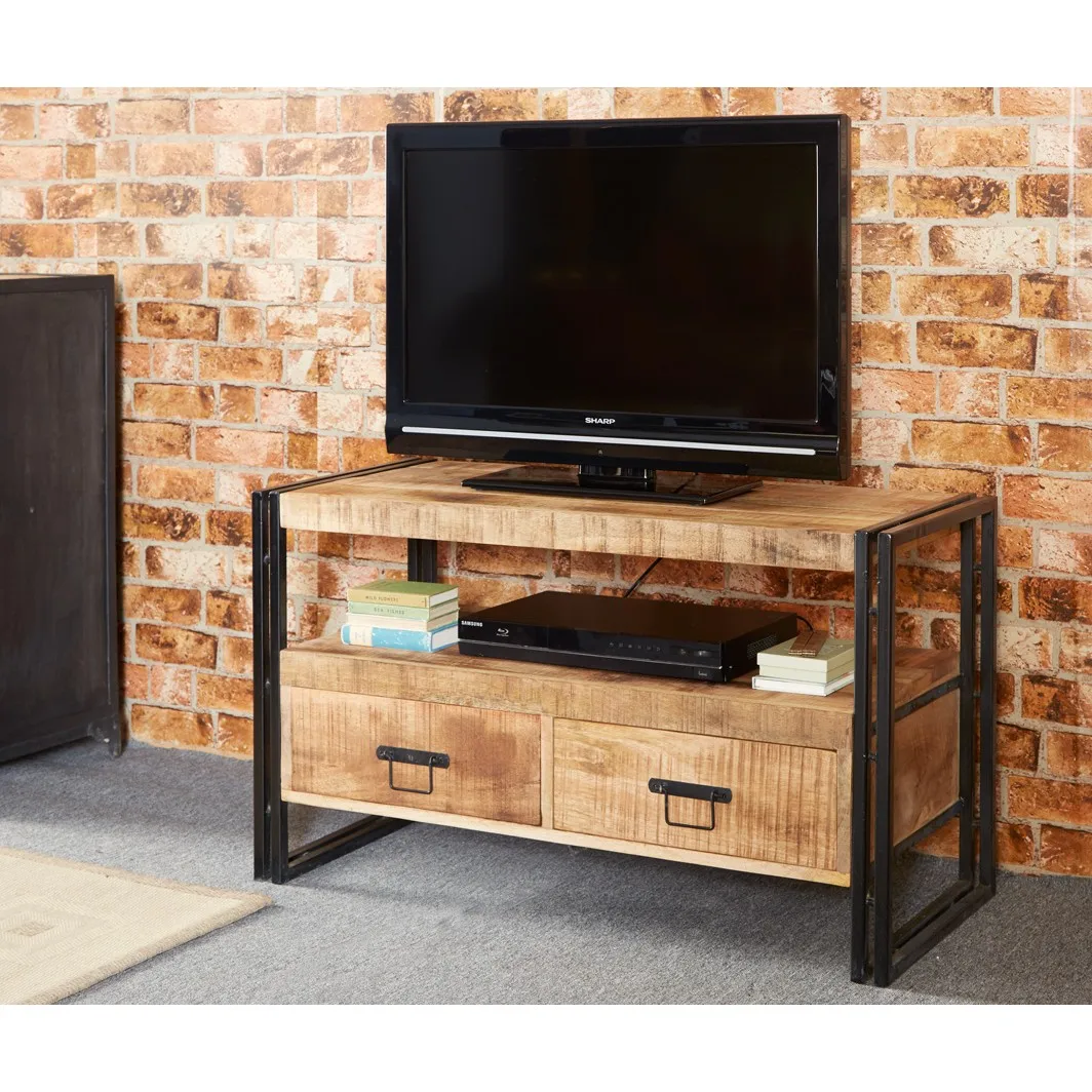 Dudukan Tv Industri Dengan Dua Laci Buy Industrial Vintage Tv Cabinet