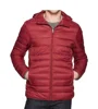 Red Hooded custom Puffer jacket / Puffy jacket / Quilted padded Jacket, Bubble jacket