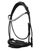 Horse riding leather dressage bridle with gel padding
