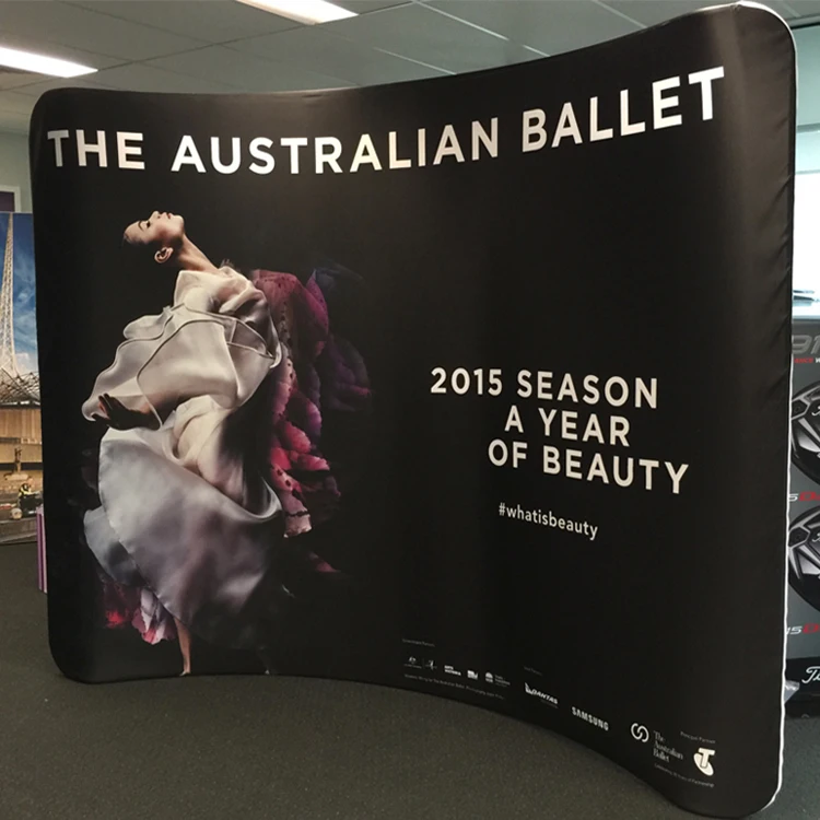 Cheap Price Aluminumtrade Show Wall Display Curved Pop Up Vinyl