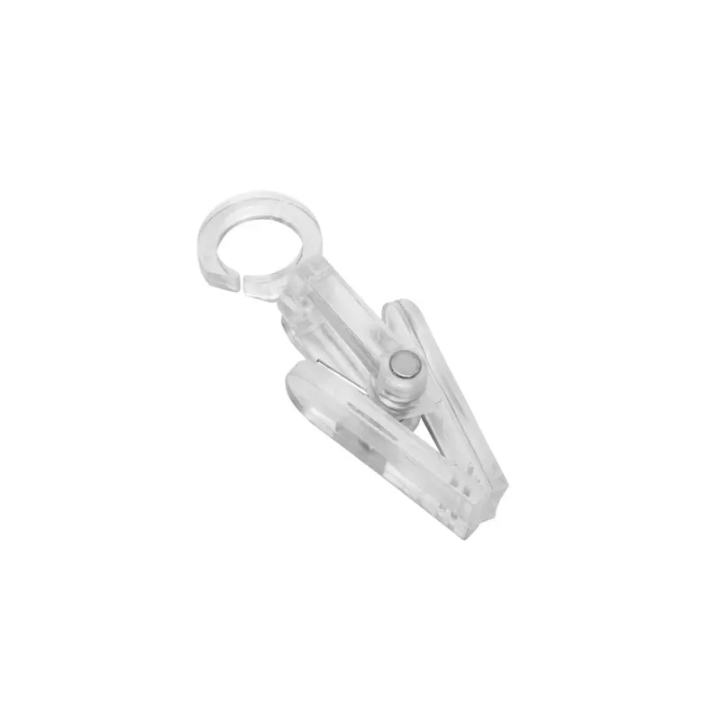Clear Plastic Curtain Hanger Clips with Hook