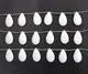 White Agate Pear Shaped Faceted Brioletts, Agate Teardrop Briolette, 13x22mm, Loose Gemstone, Jewelry Making Supply