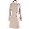 wool female elegant clothing woolen wholesale winter coats ladies slim coat