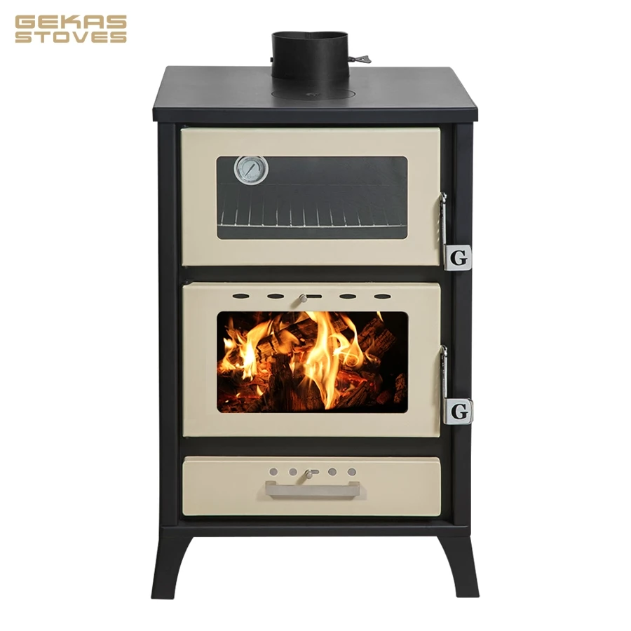 
22 kW European Quality Wood Burning Stove with Oven | 78% Efficiency (Gekas Stoves - MG 500) 