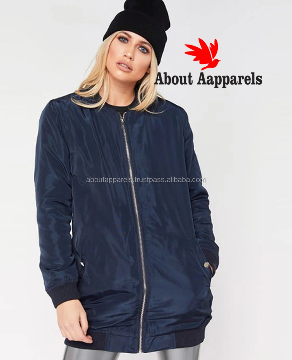 Source Latest Fashion Women Satin Varsity Jacket Beautiful Waterproof, Women  Navy Blue Custom Stylish Bomber Varsity Jacket on m.
