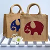 organic jute tote bags wholesale/handle shopping bag