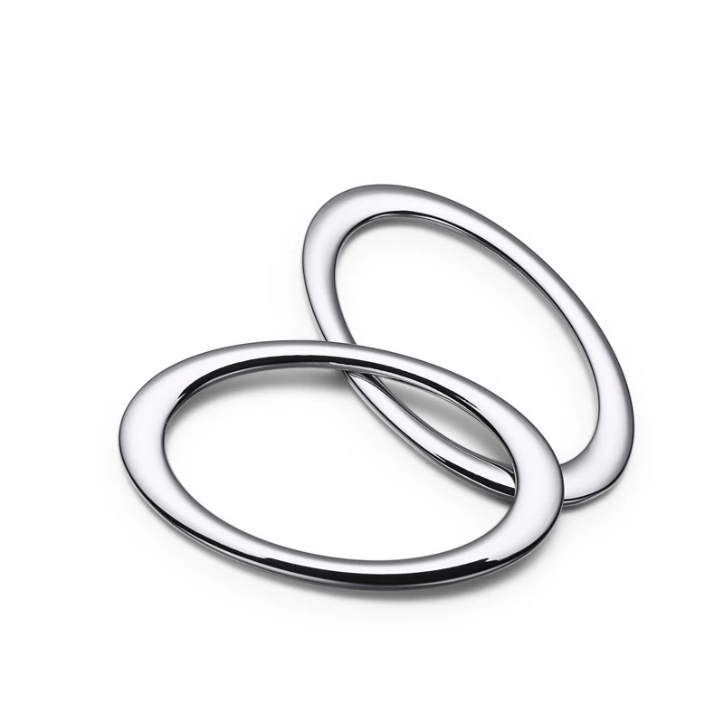 Large shiny silver oval ring metal buckles for bags