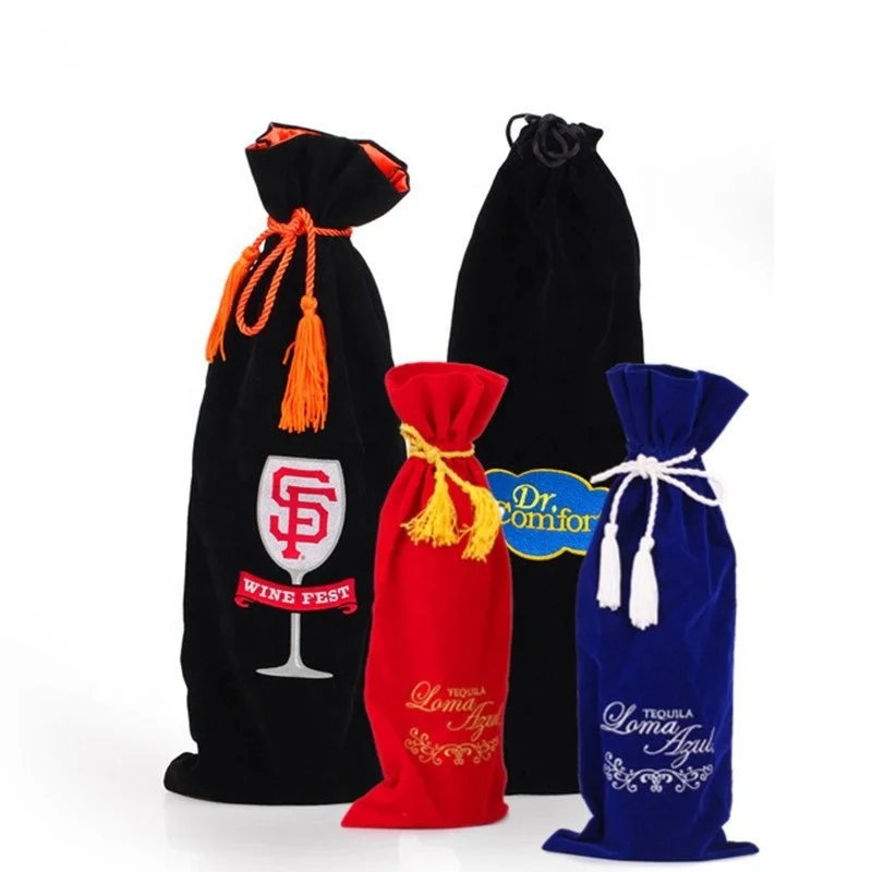 velvet wine bags