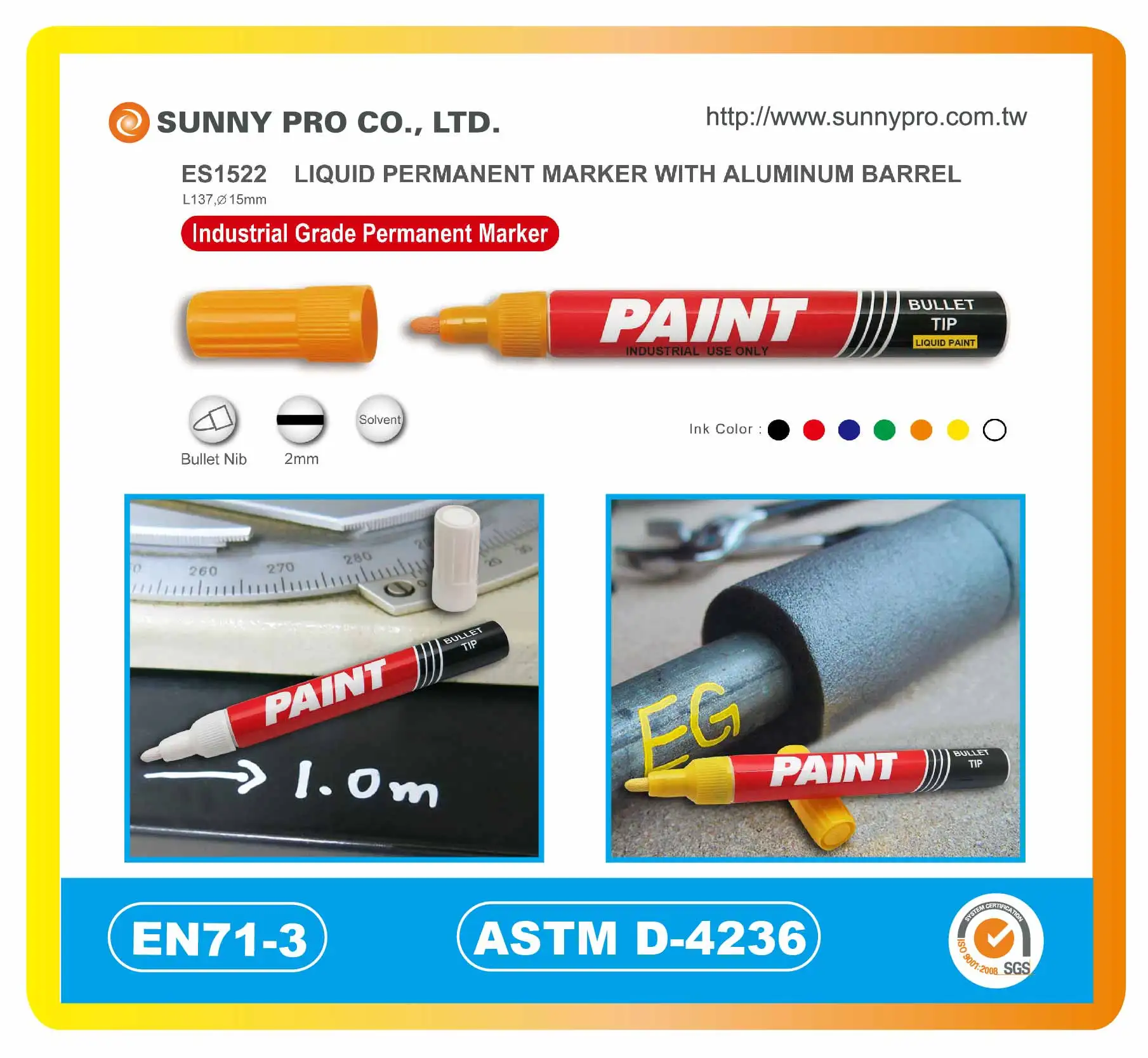 Bulk Industries Metal Fine Paint Marker On Plastic Buy Good Quality