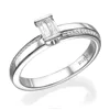 18K White Gold Illusion Solitaire Diamond Ring With Natural Diamonds 0.04 Carat