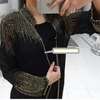 Dubia Style Plain Print Open Front Abaya Jilbab Muslim Islamic Long Maxi Dress
