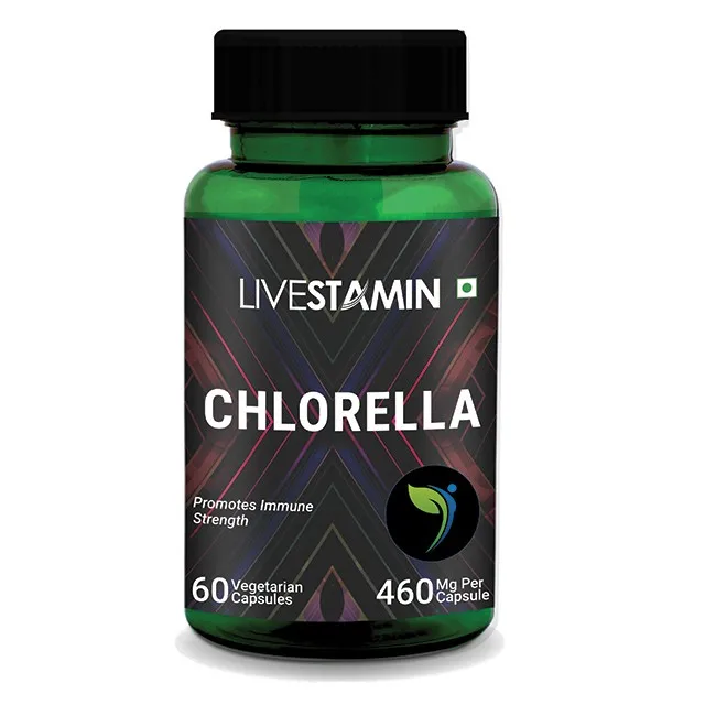 Chlorella Capsules 460mg Herbal Extract Chlorophyll Supplement Gmp Iso ...