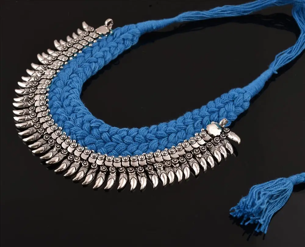 Silk Thread Necklace,Choker Necklace 