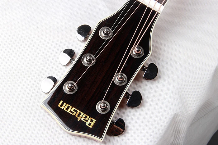 babson fully handmade solid spruce wood flattop acoustic guitar