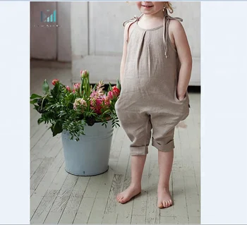 girls linen jumpsuit