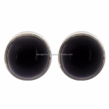 925 Sterling Silver Black Onyx Uni Stud Earring Mens 925 Sterling Silver Black Onyx Uni Stud Earring Mens Jewelry Whole India Handmade