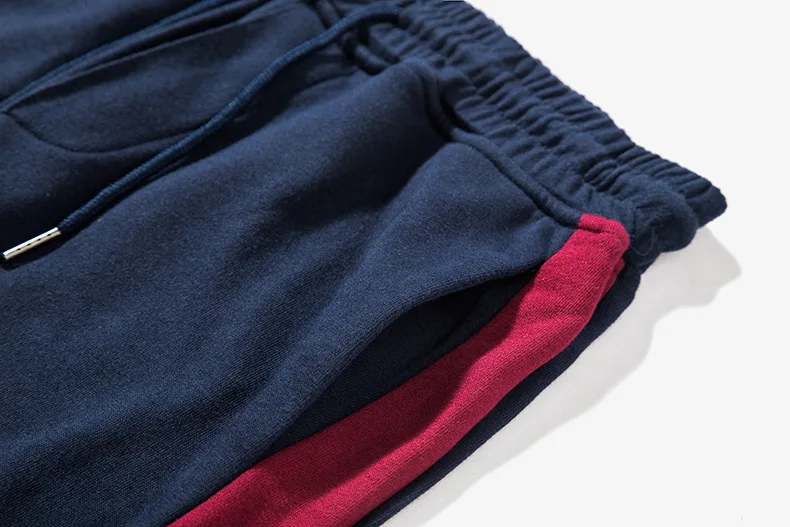 2019 OEM Clothing Contrast Color Cotton Spandex Stripes Jogger Pants Men 