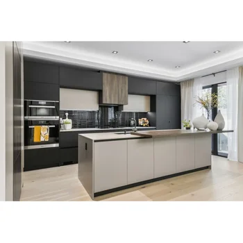 Nicocabinet New Modern Dark Light Grey Kitchen Cabinet Kitchen
