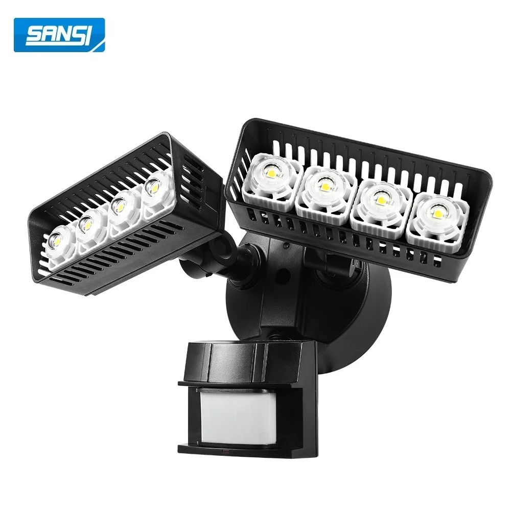 Dual Head 30W High Bright Led Security Flood Light with Motion Activated Sensor