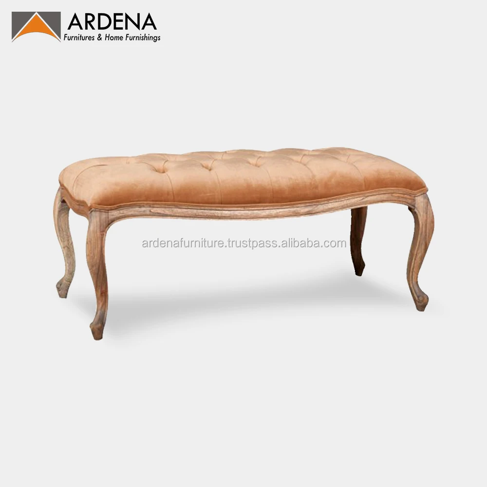 High Quality Bed End Stool Bench With Distressed Painted Wooden Frame Bedroom Furniture Buy Bed End Stool Bench Indonesian Bench Wood